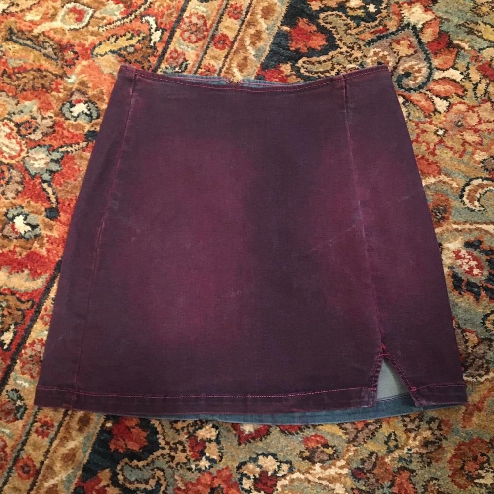 Wild Fable Acid/Mineral Wash Purple Denim Skirt